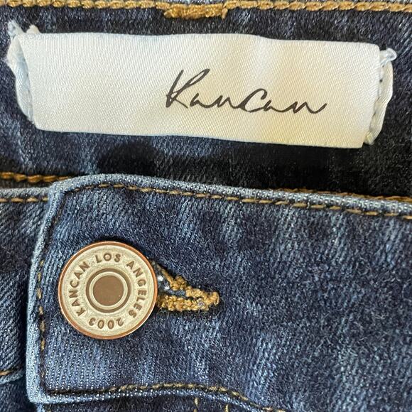 KanCan Skinny Blue Jeans Women Junior 13/30 Zip Ankle Ripped Knees Stretch Denim - Picture 6 of 12